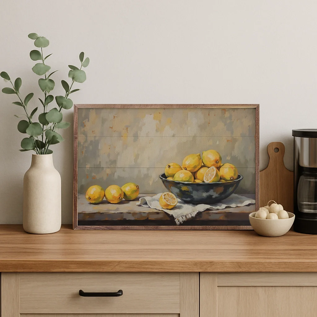Bowl of Lemons Wall Decor - Choose Size - Image 3