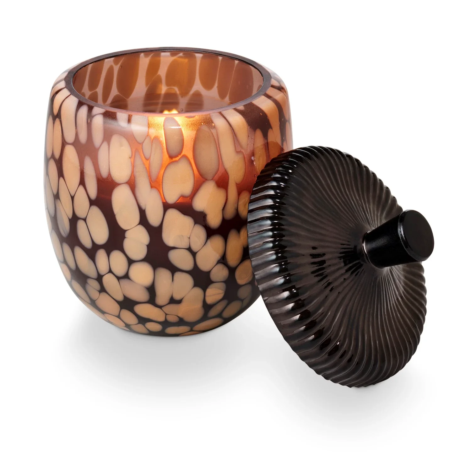 Glass Acorn Candle - Midnight Pumpkin Scent - Image 3