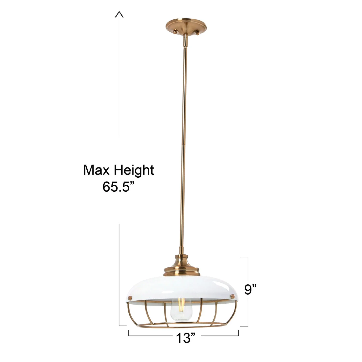 Robert Stevenson Lighting Presley Caged Dome Metal Ceiling Light - Image 6